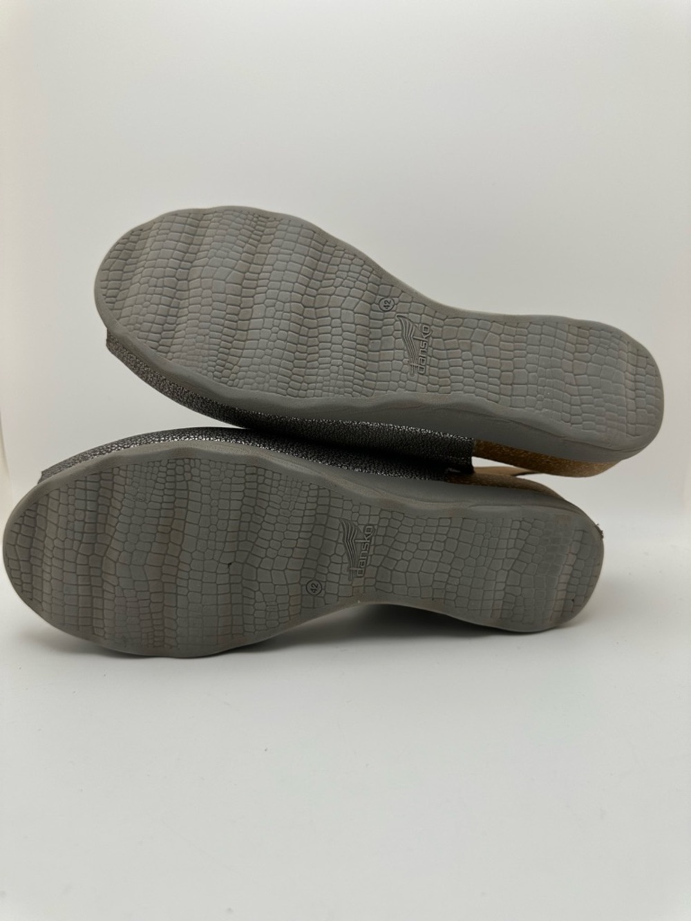 DANSKO Marcy Metallic Leather Gray Slingback Comfort Shoes Sandals Sz 42 - Picture 10 of 14